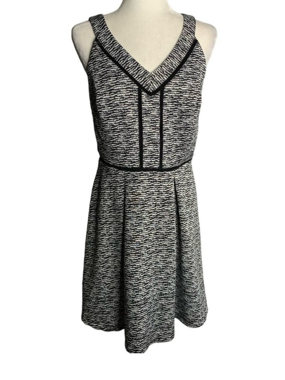 Mossimo Brand Black/White Women's Fit & Flare Sleeveless Skater Dress Size S